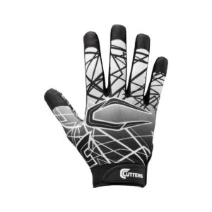 Cutters Game Day Receiver Adult Gloves Black - L