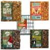Home & Garden 4.5" 4 Small Cakes & Cage Set / 5 Bird Woodpecker Bug Nut Flaming Mr Bird - Bird And Wildlife Food