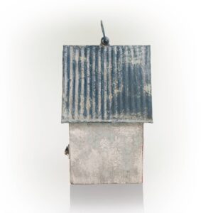 Alpine 10" Vintage Patriotic Iron Birdhouse