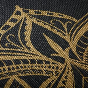Gaiam Metallic Bronze Printed Yoga Mat - Black (6mm)