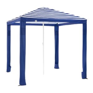 SlumberTrek 3049363VMI Maui 2-In-1 Outdoor Beach Cabana Gazebo Umbrella Shelter with Carrying Case, Blue