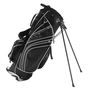Costway Golf Stand Cart Bag Club w/6 Way Divider Carry Organizer Pockets Storage Black