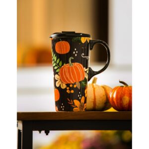 Evergreen Cypress Home Ceramic Travel Cup 17oz. ,withbox Pumpkin Festival
