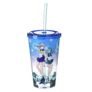 Just Funky Sailor Moon Uranus & Neptune Acrylic Diamond Bottom 16oz Carnival Cup