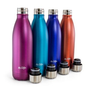 Mr. Coffee 4 Piece 16.9 Ounce Thermal Bottle Set in Assorted Colors