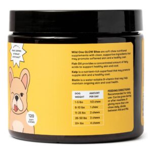 Wild One Glow Dog Supplements for Skin & Coat - 120ct