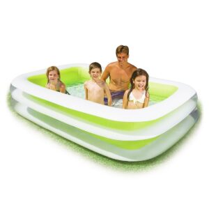 Intex 8.5ft x 5.75ft x 22in 198 Gallon Inflatable Family Swimming Pool, Blue