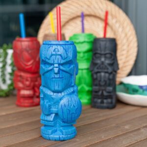 Beeline Creative Geeki Tikis Marvel Captain America Tumbler | Tiki Style Cup | Holds 19 Ounces