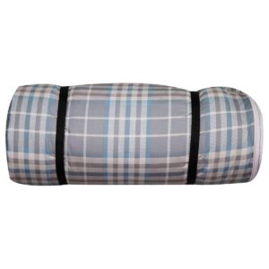 Disc-O-Bed Indoor & Outdoor Duvalay Luxury Memory Foam Sleeping Pad & Duvet Liner, Child Size, Ocean Plaid