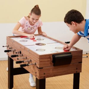 Lancaster 3 in 1 Pool Billiard, Slide Hockey, Foosball Combo Arcade Game Table