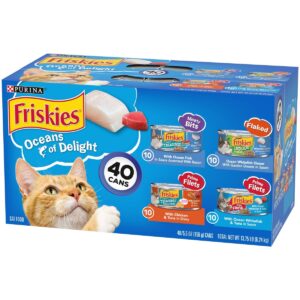 Friskies Oceans of Delight Wet Cat Food - 5.5oz/40ct Variety Pack