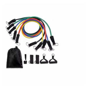 11 PCS Resistance Band Set Yoga Pilates Abs Exercise Fitness Workout Bands - ZWB4002