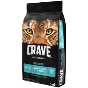 Crave Grain Free with Salmon & Ocean FIsh Adult Premium Dry Cat Food - 10lbs