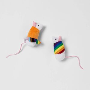 Pride Rainbow Mice Cat Toy - 2pk - Boots & Barkley™