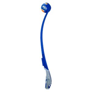 NERF Air Strike Thrower with 5 Balls Dog Toy - 25"