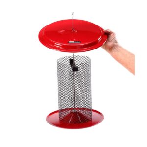 Birds Choice Magnet Mesh Black Oil Sunflower Bird Feeder - Red