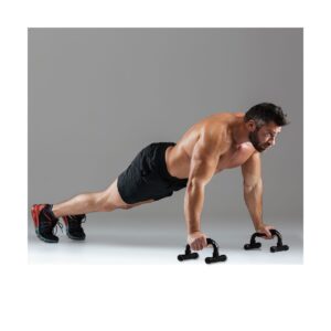 Holahatha Easily Portable Compact Non Slipping Exercise Fitness Strength Building PVC Constructed Workout Push Up Wide Handle Bars
