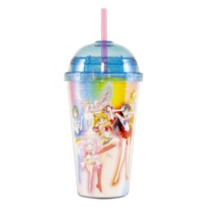 Just Funky Sailor Moon 16oz. Carnival Cup with Glitter Dome Lid