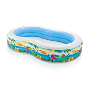Intex 8.5’x5.25’x18” Seaside Paradise Inflatable Kiddie Pool & Electric Air Pump