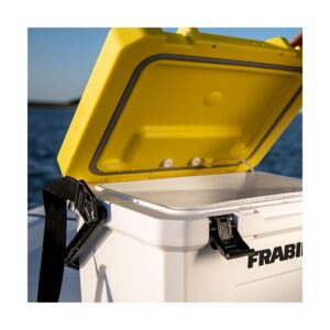 Frabill FRBBA219 19 Quart Capacity Heavy Duty Organizing Magnum Tackle Box Bait Station with 2 Speed Water Resistant Battery Powered Aerator