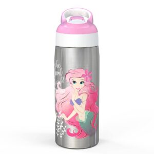 Disney Princess 19oz Stainless Steel Water Bottle Pink/Black - Zak Designs