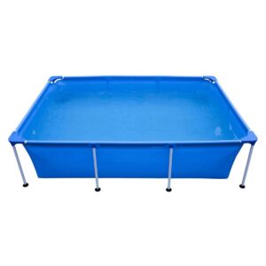 JLeisure Avenli 17773 Outdoor Backyard 10 x 6.5 x 2 Feet Above Ground Rectangular Steel I Frame Swimming Pool with Repair Kit, Blue (2 Pack)