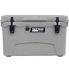 Driftsun Heavy Duty Rotomolded Thermoplastic UV Resistant Portable 45 Quart Insulated Hardside Ice Chest Beverage Cooler, Grey