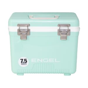 Engel UC7SF 7.5 Quart 8 Can Leak Proof Odor Resistant Insulated Cooler Drybox with Integrated Shoulder Strap, Seafoam