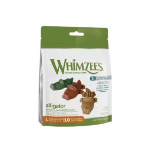 WHIMZEES Gator Value Bag Large Dental Dog Treats - 21.2oz