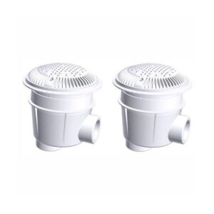 Hayward WG1053AVPAK2 1.50 Inch Dual Suction Outlet for Concrete or Gunite In Ground Outdoor Swimming Pools for Easy Cleaning and Maintenance, White