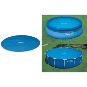 Intex 12' Metal Frame Pool Solar Cover w/ Cleaning Maintenance Pool Kit