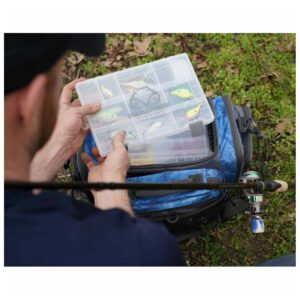 Insights Fishing i3700 Realtree Clear Fishing Tackle Tray Adjustable Storage Organizer Box with Specialized Locking System, Clear