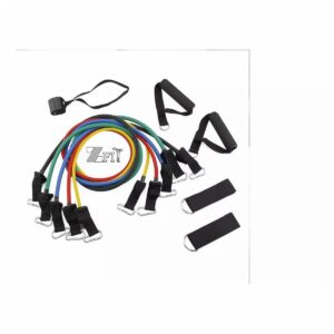11 PCS Resistance Band Set Yoga Pilates Abs Exercise Fitness Workout Bands - ZWB4002