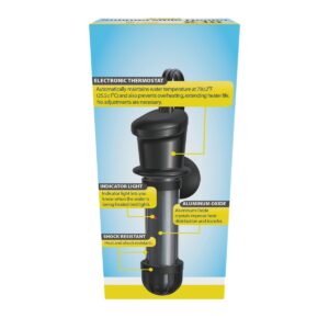 Tetra HT Submersible Heater 50 Watts, For Aquariums Up To 10 Gallons, UL Listed