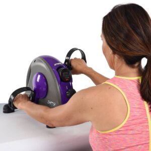 Stamina Mini Exercise Bike with Smooth Pedal System - Purple