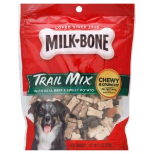MilkDog Treats Bone Trail Mix Beef & Sweet Potato Dog Treats -9oz