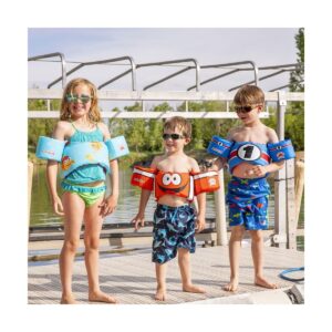 Airhead 10000-02-204 Water Otter Premium Kid Child Life Jacket Vest & Flotation Swim Aid with Freedom Arm Band Floaties, USCG Approved, Beach Princess