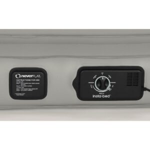 Insta-Bed Raised 19 Inch Queen Air Mattress w/ Built In Pump & Camping Bedding