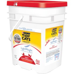 Purina Tidy Cats Light Weight Dust Free Clumping Cat Litter LightWeight 24/7 Performance Multi Cat Litter - 17lb Pail