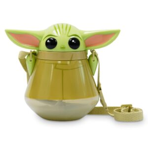 Star Wars 22oz Plastic The Child Flip Top Tumbler with Strap Green