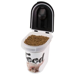 Paw Prints BullDog Photo Printed Pet Food Storage Container - S