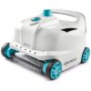 Intex 28005E 700 Gallons Per Hour Automatic Backyard Swimming Pool Floor and Wall Cleaner Robot Vacuum with 21 Foot Hose and 0.48-Gallon Filter Basket