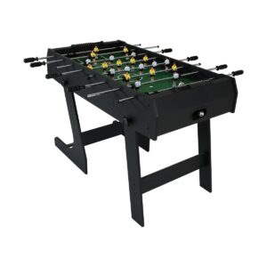 Sunnydaze Indoor Space-Saving Folding Family Foosball Soccer Game Table with Manual Scorers - 48" - Black