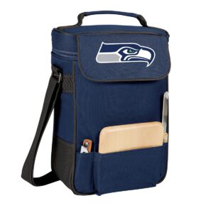 Seattle Seahawks Duet Wine and Cheese Tote by Picnic Time Navy - 19.31qt