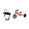 Kinderfeets White Adjustable Toddler and Kids Bike Helmet Bundle with Kinderfeets Coral Tiny Tot PLUS 2-in-1 Balance Trike Tricycle