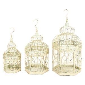 21"H Iron Bird House - White - Olivia & May
