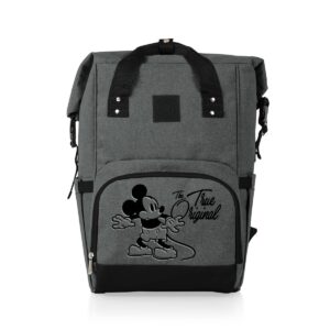 Picnic Time Disney Mickey Mouse & Friends On The Go Roll-Top 18.3qt Cooler Backpack - Heathered Gray