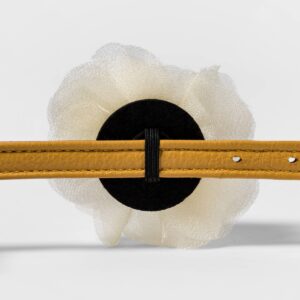 Chiffon Flower Dog and Cat Collar Slide - 3.5" - Cream - Boots & Barkley™