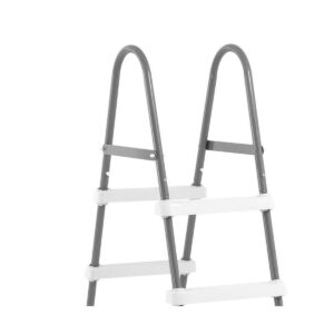 Intex Steel Frame Above Ground Swimming Pool Ladder for 48 Inch High Wall Pools