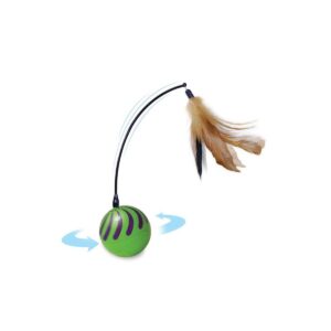 SmartyKat Feather Whirl Electronic Motion Ball Cat Toy